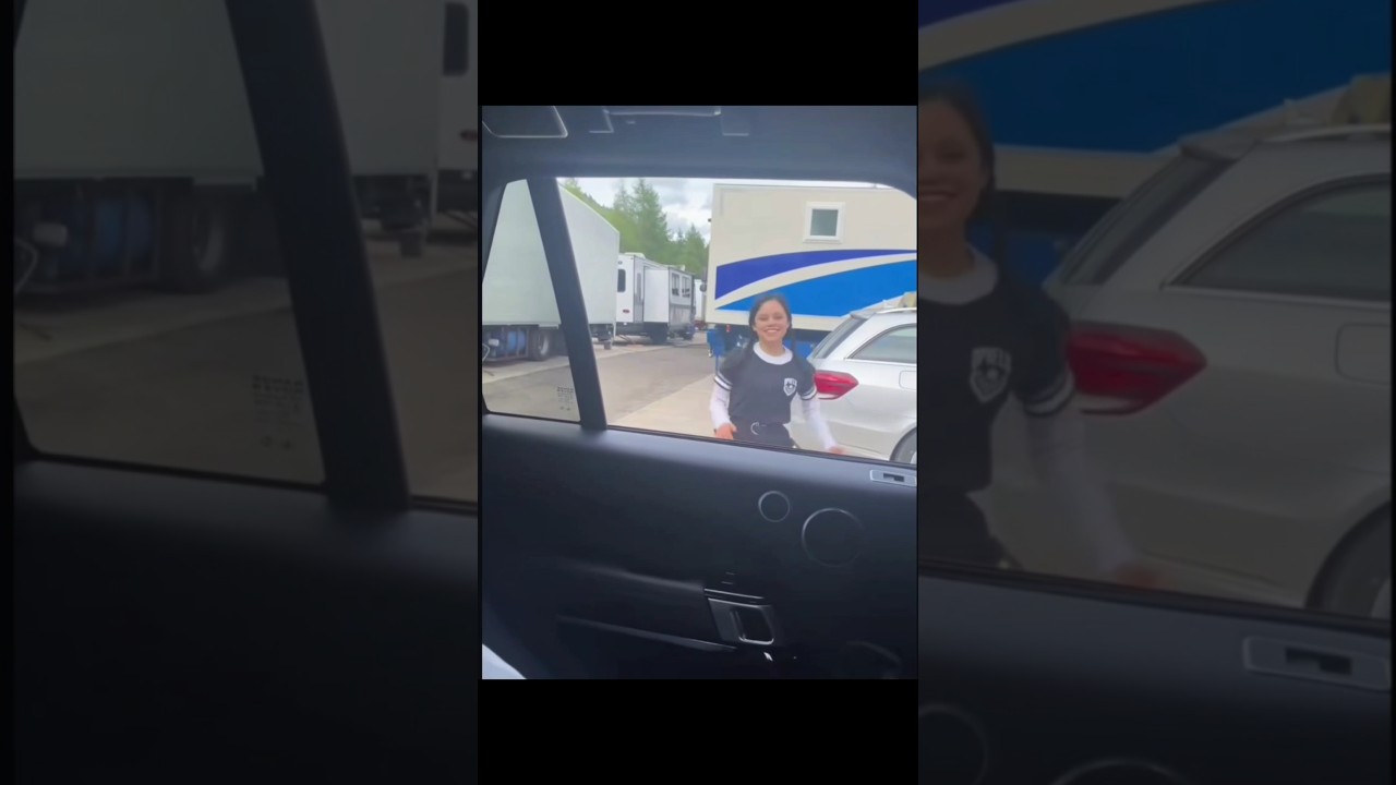 More clips of Jenna Ortega bts of Wednesday Season 2 