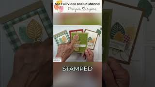 DIY Card Making: Simple Leaves Template Ideas! #shorts @KlompenStampersJackieBolhuis
