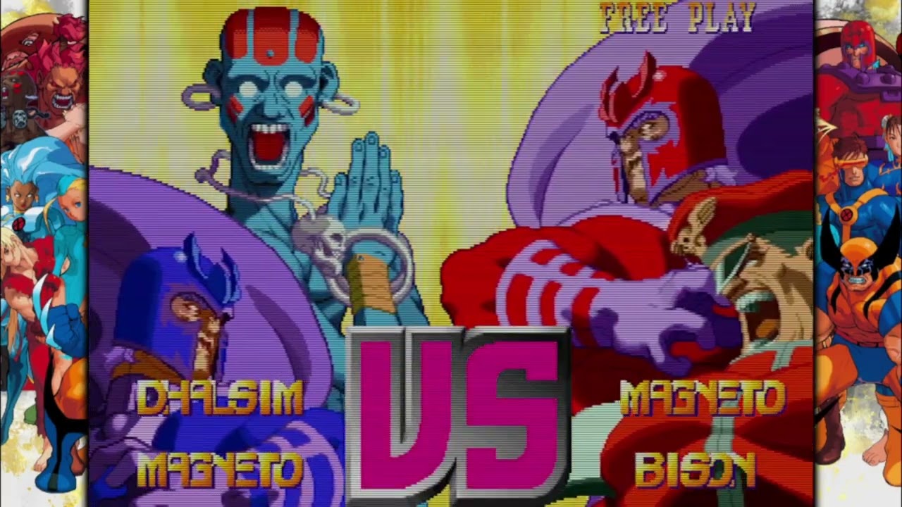 X-Men vs Street Fighter Dhalsim Magneto