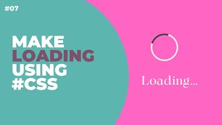 Element Loader using Pure #HTML ans #CSS || 10th Pass