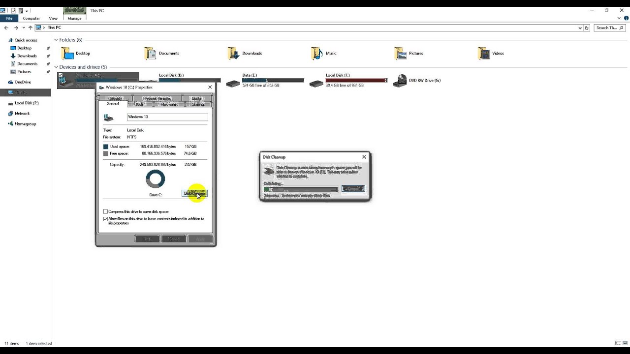 Cach xoa folder windows old sau khi update windows youtube