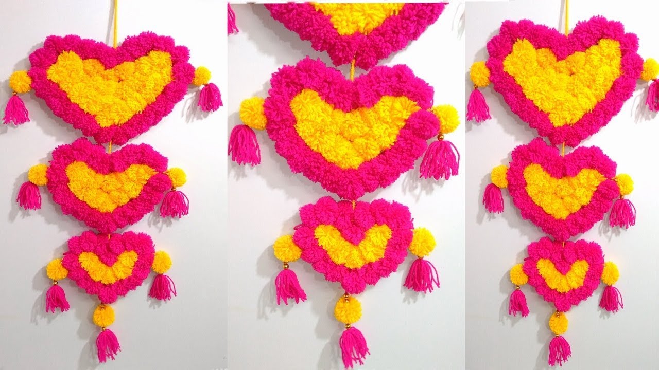 New Wall Hanging Crafts Ideas Decorations DIY with Pom Pom Wall Decor