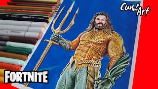 Dibujando A Aquaman De Fortnite Speed Draw Aquaman Dibujos De Fornite Fortnite Drawings Youtube