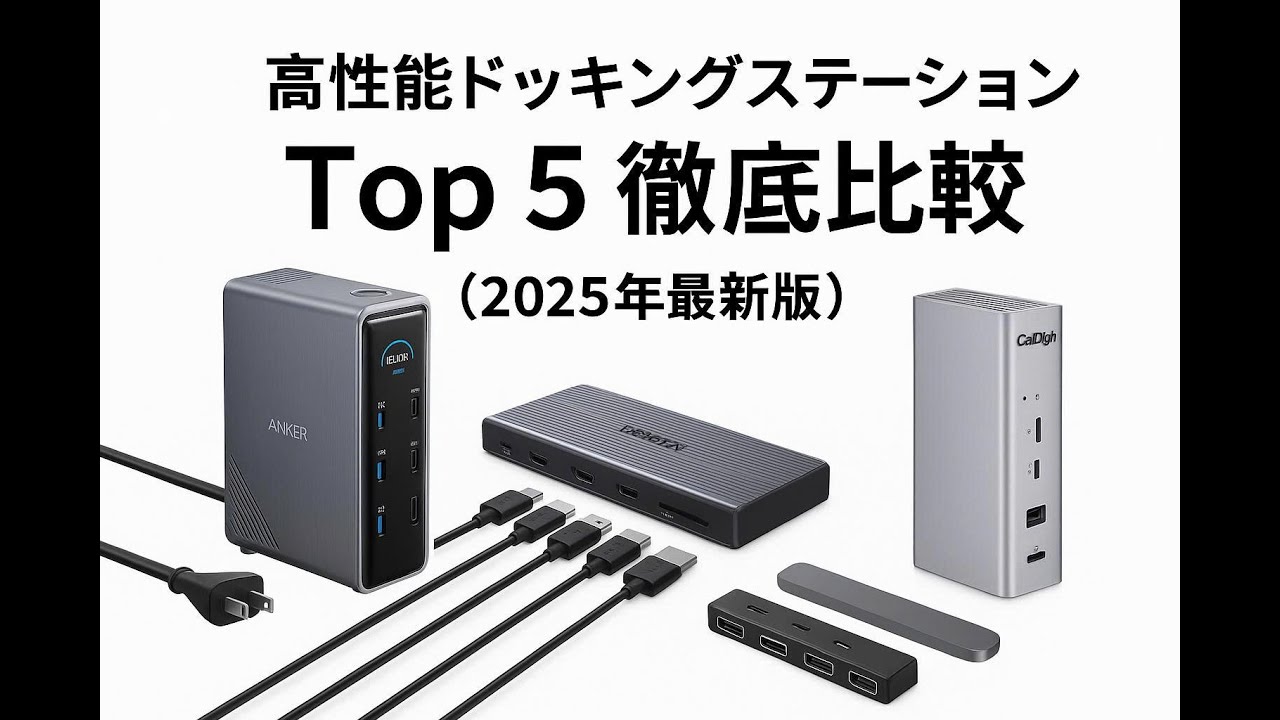 🟢 デスクが究極に美しくなる！高性能ドッキングステーション Top 5 徹底比較【Anker Prime vs CalDigit TS4】