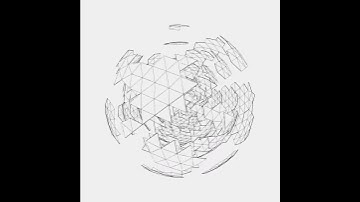 Broken sphere. Draw by openFrameworks