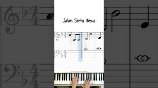 Jalan Serta Yesus - Tutorial Not Balok #lagurohani #pujianpenyembahan #piano #pianotutorial