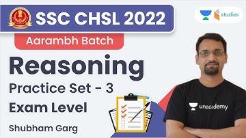 Reasoning Practice Set - 3 | Exam Level | SSC CHSL 2022 | Shubham Garg