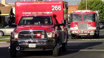LAFD Engine 66, Rescue 266 (Air Horn)