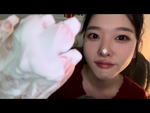 ASMR 폭신폭신 쉐이빙폼 손소리☁️🤚(꾸덕함 주의 ⛔️)