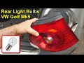 Rear Light Bulb Change Volkswagen Golf Mk5 