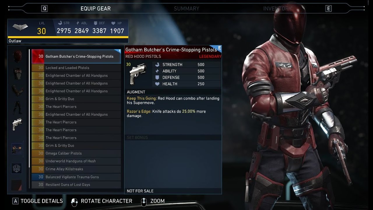 Undead Batboy Red Hood Legendary Gear Unlocked! Injustice 2 YouTube