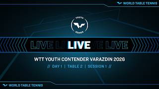 LIVE! | T2 | Day 1 | WTT Youth Contender Varazdin 2026 | Session 1