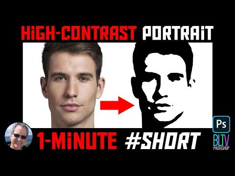 Photoshop 1-Minute #Short: Create High-Contrast Portraits!