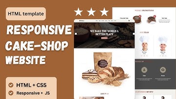 Responsive Bakery Website Design Using HTML - CSS - JAVASCRIPT | Learn HTML |  Project for Beginners