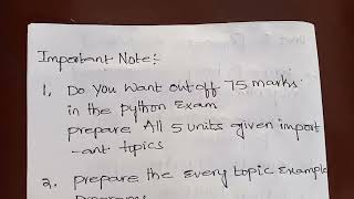 PYTHON EVERY UNIT IMPORTANT QUESTIONS AS PER JNTU-K SYLLABUS #python #ece #important #engineering