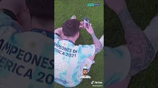 Messi Face times His Father Jorge Messi After Winning Copa America 😍🏆 #shorts