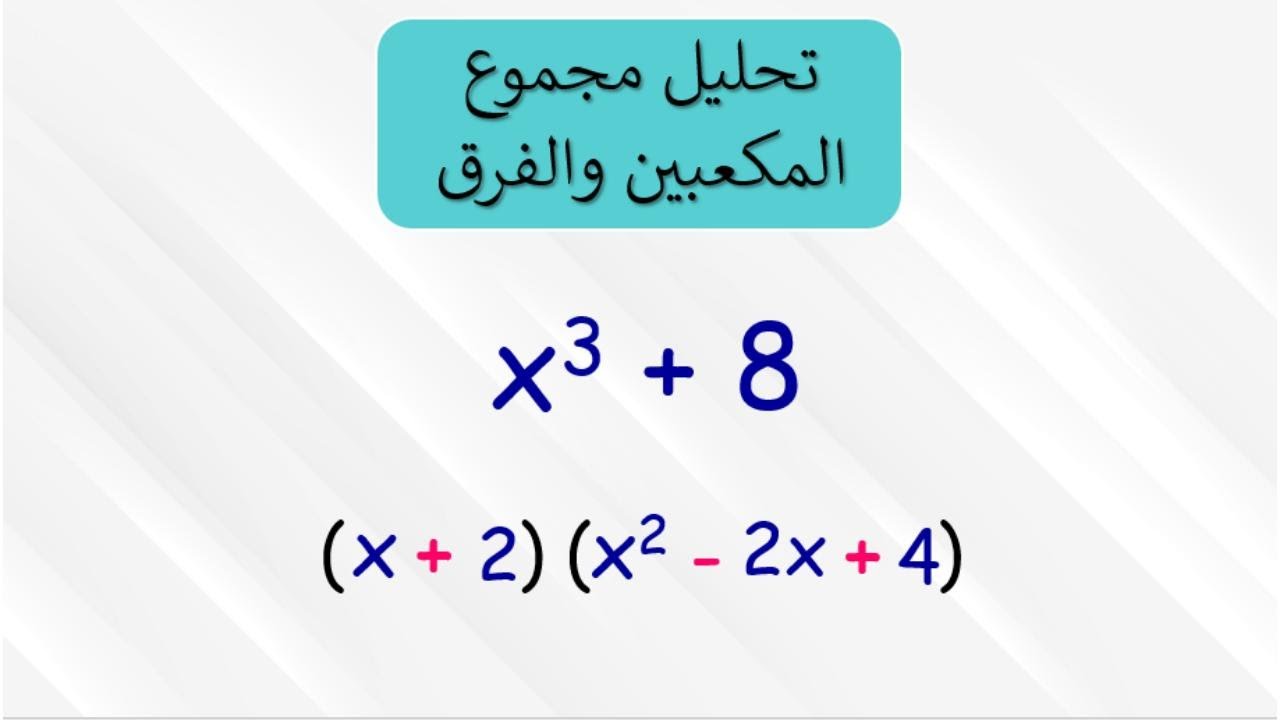 Анализ суммы и разности кубов