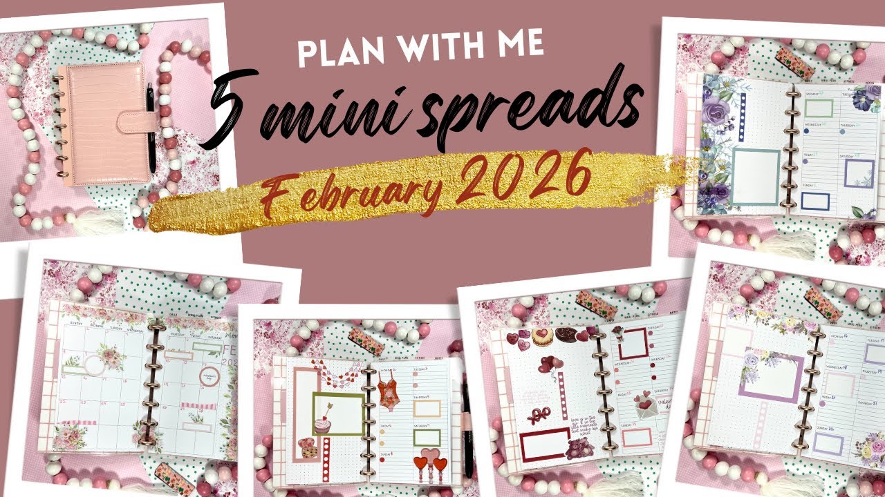 Мини-планер «Планируй со мной» | Февраль 2026 | Ежемесячный календарь и 4 разворота на неделю | М...