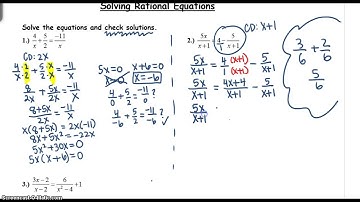 Unit 9 Day 5 Notes - Solving Rational Equations