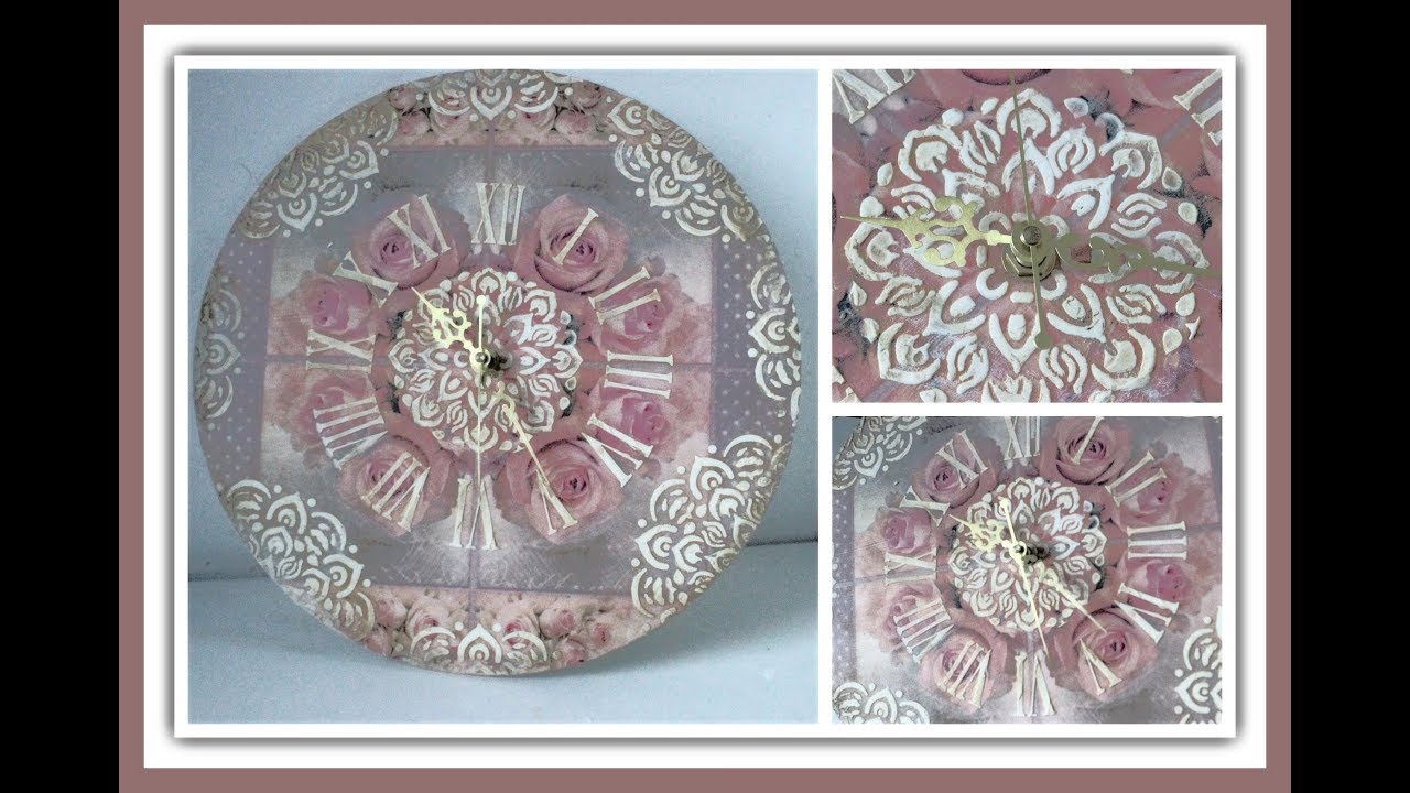 Decoupage con plancha y stencil en relieve - Manualidades - DIY