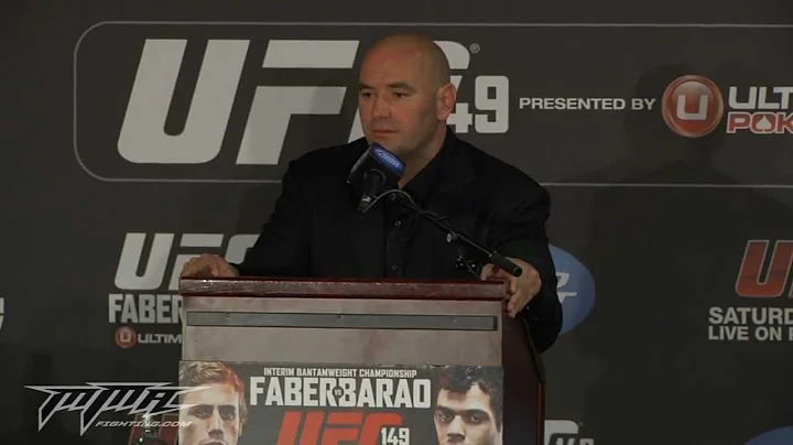 Dana White 'Embarrassed' at UFC 149 Post-Fight Pre...