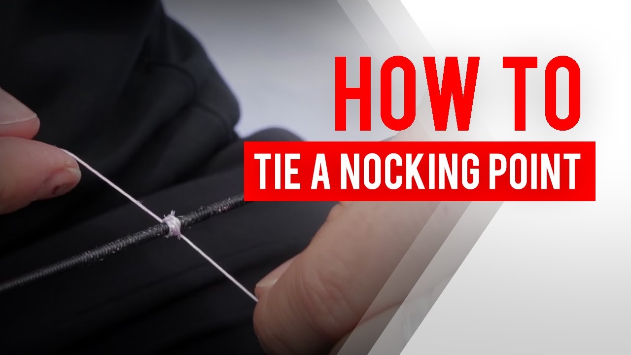 How to tie a nocking point on a bow string for archery 