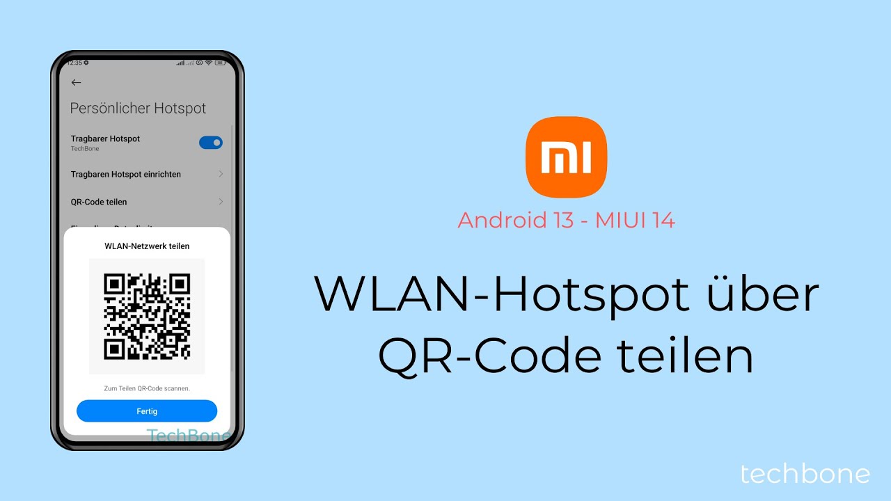 WLAN-Hotspot über QR-Code teilen - Xiaomi [Android 13 - MIUI 14] - YouTube
