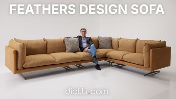 Modern SOFA with a sleek design feather cushions | Discover Aker