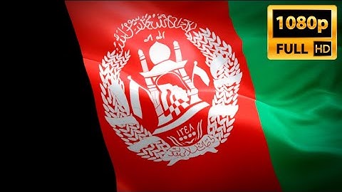 Afghan flag video waving in wind. Realistic Kabul Flag background. Afghanistan flag Full HD