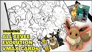 Making all Eevee VMAX Card pokemon All Eevee Evolution #eevee #pokemon