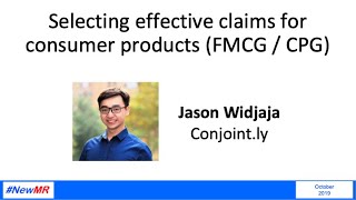 Selecting Effective Product Claims in CPG/FMCG