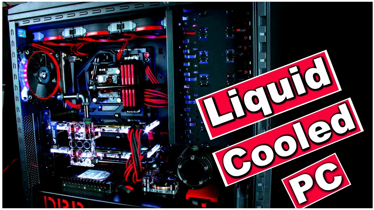 Cooler Master HAF X Case Custom Water Cooled Gaming PC Build - Liquid  Cooling in a Modified Computer 