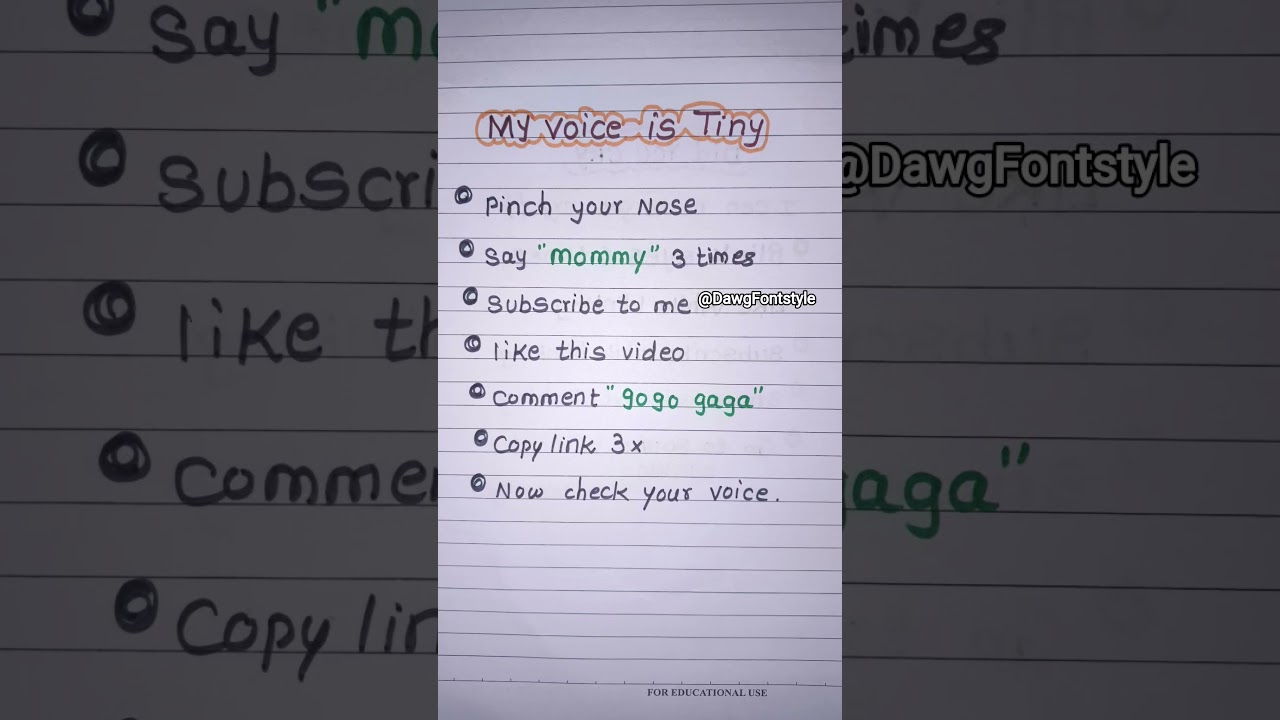 My voice is tiny 😭😱 