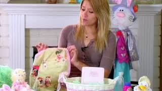 Adding Blankets To Baby Girl Easter Baskets