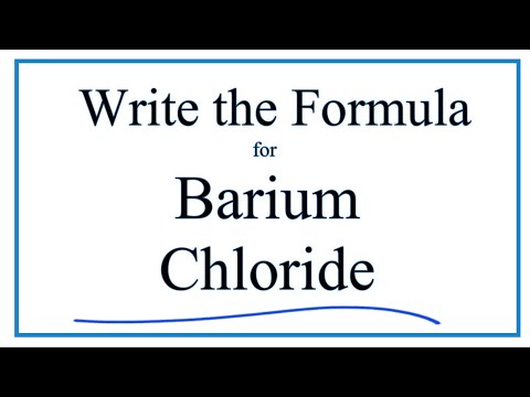 Video: Kāda ir bārija hlorīda dihidrāta formula?