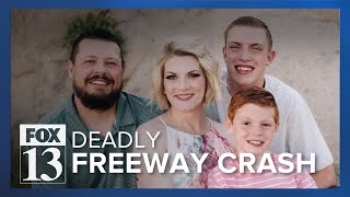 Utah woman mourning husband, praying for son after crash on I-15