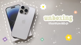 UNBOXING  iPhone 14 pro silver + applying screen protector, casetify case, & set up | Rose Anne