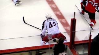 Artem  Anisimov during pregame warmup at the Blue Jackets @ Senators game