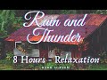 Calming Rain &amp; Thunder on Rooftop - Dark Screen