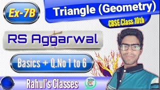 RS Aggarwal Solution Class 10 Chapter 7 | Triangle