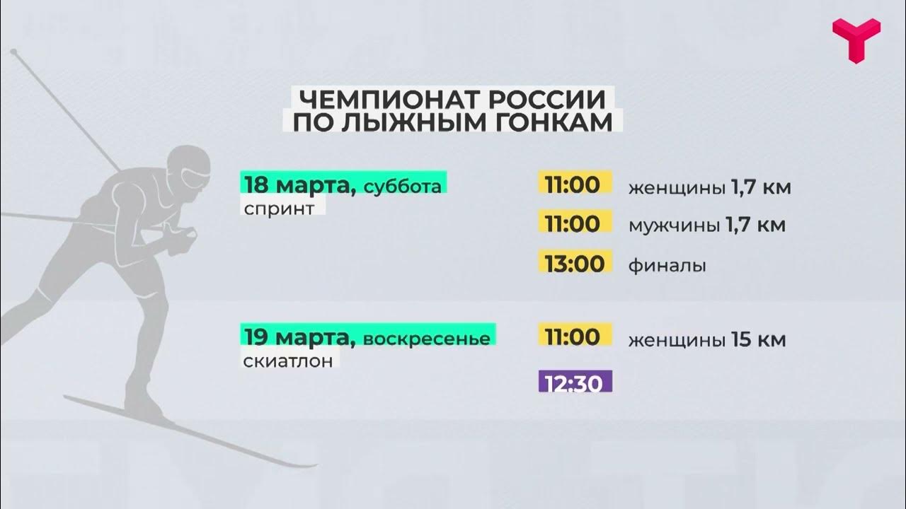 Чемпионат россии по лыжным гонкам расписание трансляций