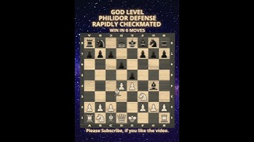 God Level | Philidor Defense | Rapidly Checkmated | Chess Openings | Chess Tricks #chess