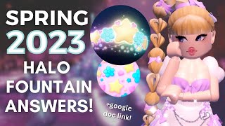 ALL SPRING 2023 HALO FOUNTAIN ANSWERS! 🌷 Royale High