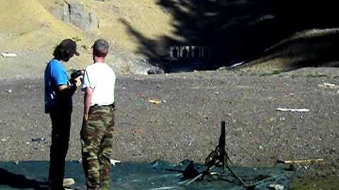 Bryce shooting an AK-47 at Tannerite.