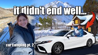 A BLIZZARD CHANGED EVERYTHING | CAR CAMPING IN A CAMRY PT. 2