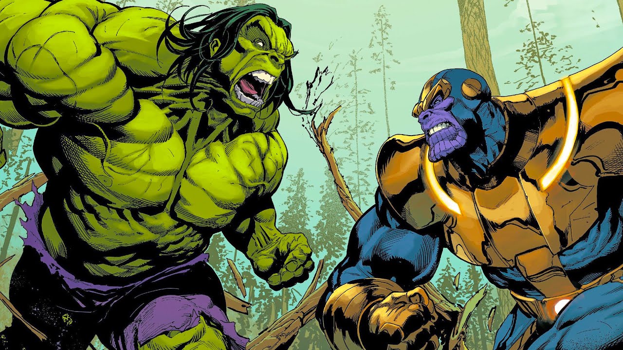 Hulk folds Thanos (Marvel Comics: Infinity Watch) - YouTube