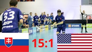 SLOVENSKO VS USA MAJSTROVSTVÁ SVETA VO FLORBALE MUŽI 2021