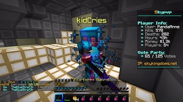 Nice hacks kidCries now u are getting BANNED | Skykingdoms pls let your helpers ban hackers