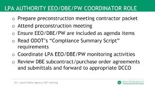 Commercially Useful Function Training for Local Public Agencies Part 2