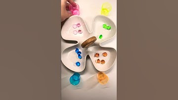 Reverse ASMR: Sorting Sparkly Gems by Color!  #asmrcolors #colorsorter